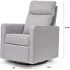 Gabby Pillowback Swivel Glider, Misty Grey - Nursery Chairs - 7