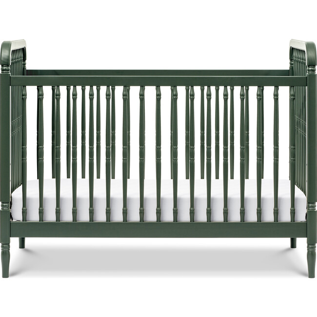 Liberty 3-in-1 Convertible Spindle Crib with Toddler Bed Conversion Kit, Forest Green - Cribs - 1
