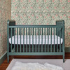 Liberty 3-in-1 Convertible Spindle Crib with Toddler Bed Conversion Kit, Forest Green - Cribs - 2