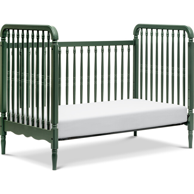 Liberty 3-in-1 Convertible Spindle Crib with Toddler Bed Conversion Kit, Forest Green - Cribs - 6