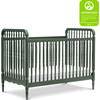 Liberty 3-in-1 Convertible Spindle Crib with Toddler Bed Conversion Kit, Forest Green - Cribs - 9 - thumbnail