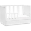 Bento 3-in-1 Convertible Storage Crib with Toddler Bed Conversion Kit, White - Cribs - 5