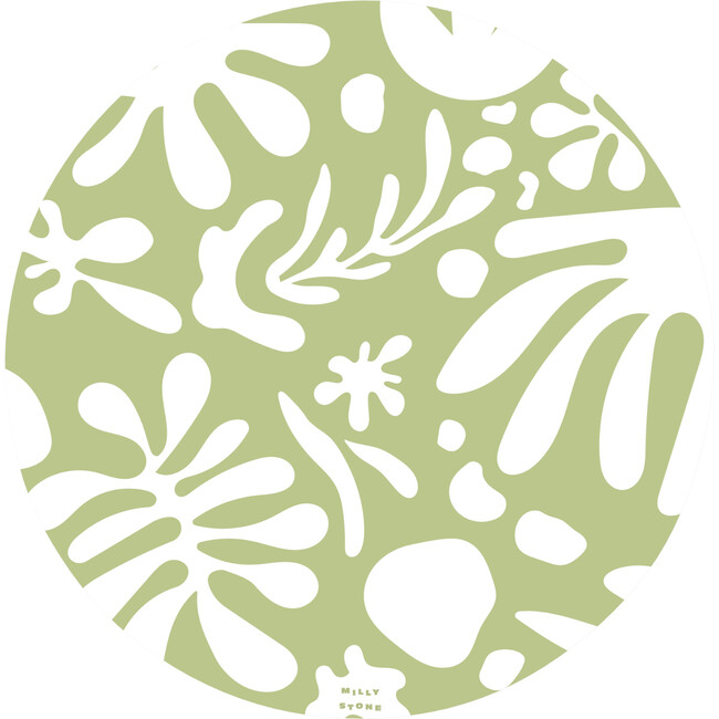 Catch All Mat for Mealtime & Playtime Mess, Leafy Green
