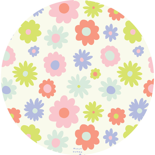 Catch All Mat for Mealtime & Playtime Mess, Flower Power
