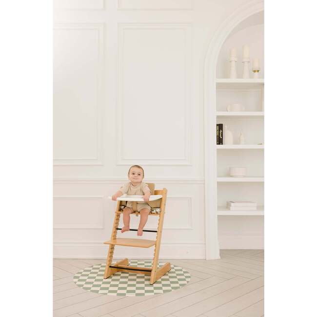 Catch All Mat for Mealtime & Playtime Mess, Sage Checkerboard - Playmats - 3