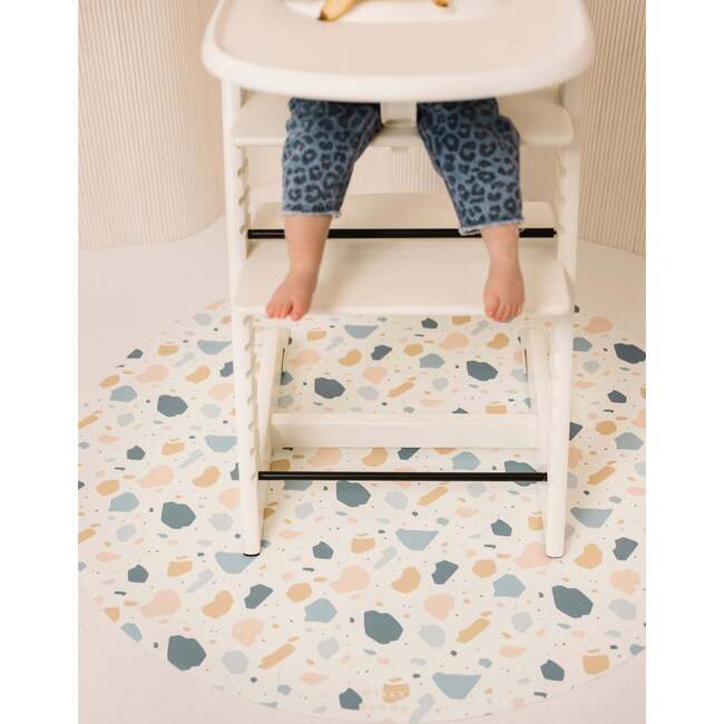 Catch All Mat for Mealtime & Playtime Mess, Terrazzo - Playmats - 3