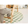 Catch All Mat for Mealtime & Playtime Mess, Sage Checkerboard - Playmats - 5