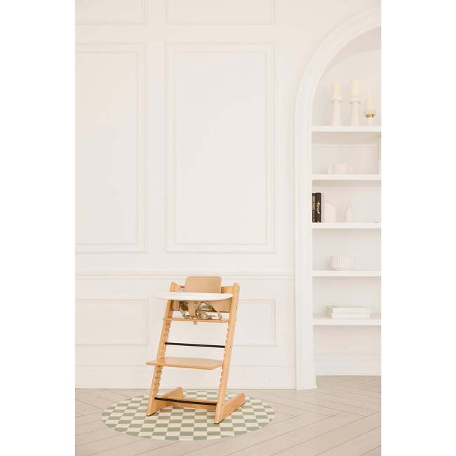 Catch All Mat for Mealtime & Playtime Mess, Sage Checkerboard - Playmats - 6