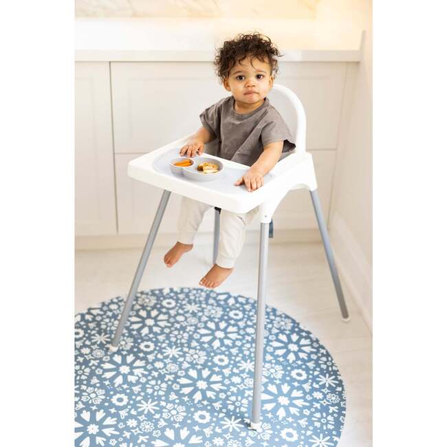 Catch All Mat for Mealtime & Playtime Mess, Floral Tile - Playmats - 6