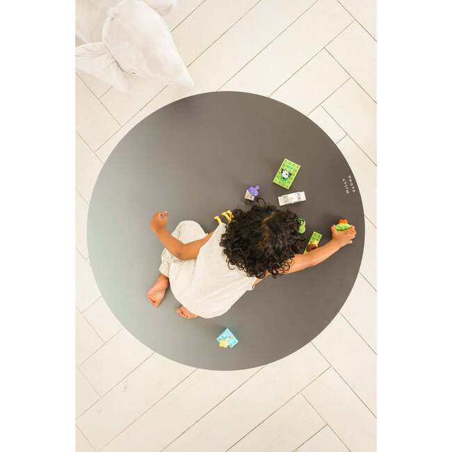 Catch All Mat for Mealtime & Playtime Mess, Grey Ombré - Playmats - 5