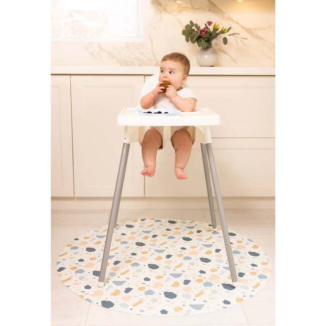 Catch All Mat for Mealtime & Playtime Mess, Terrazzo - Playmats - 6