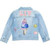 Custom Ice Cream Denim Jacket, Light Wash - Denim Jackets - 1 - thumbnail