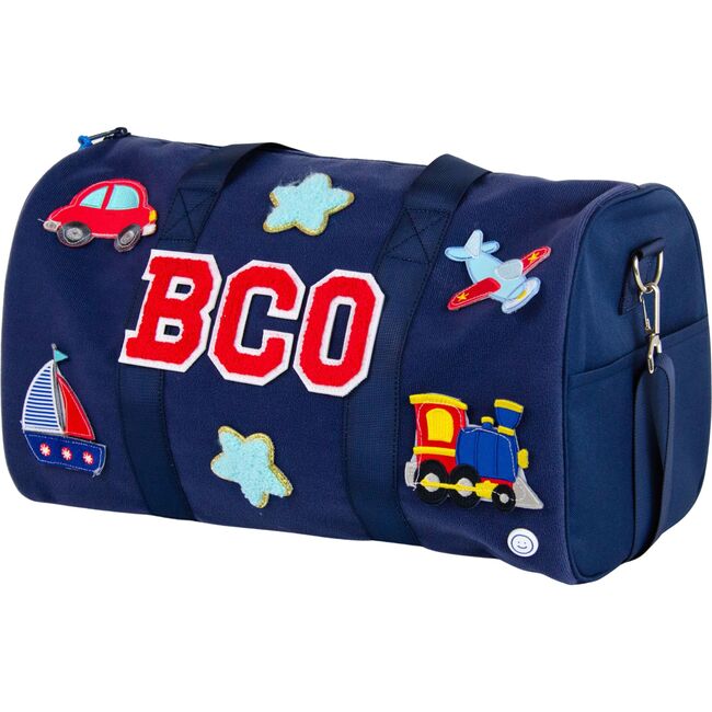 Hook & Loop Overnight Duffle Bag- Sport, Navy - Bags - 3