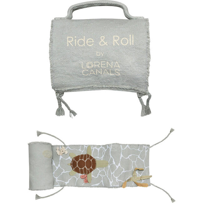 Ride & Roll Turtle Under The Sea Canvas Strip, Blue Sage