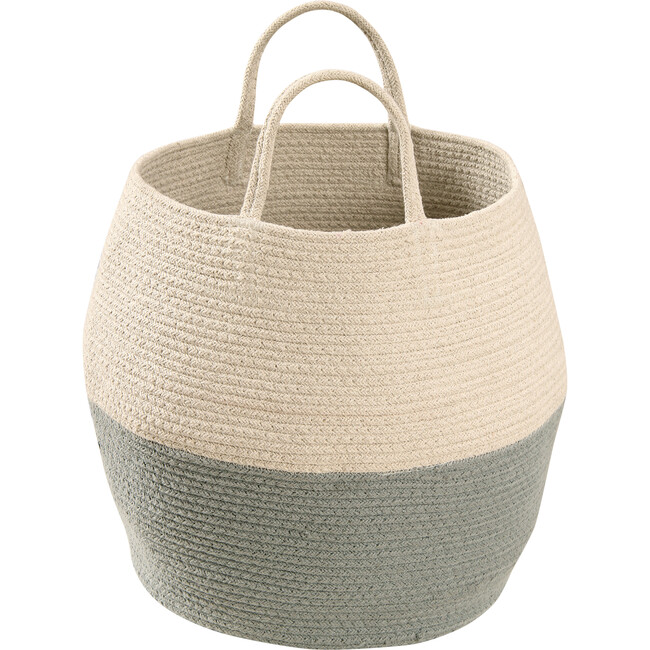 Zoco Vintage Braided Basket, Blue And Natural