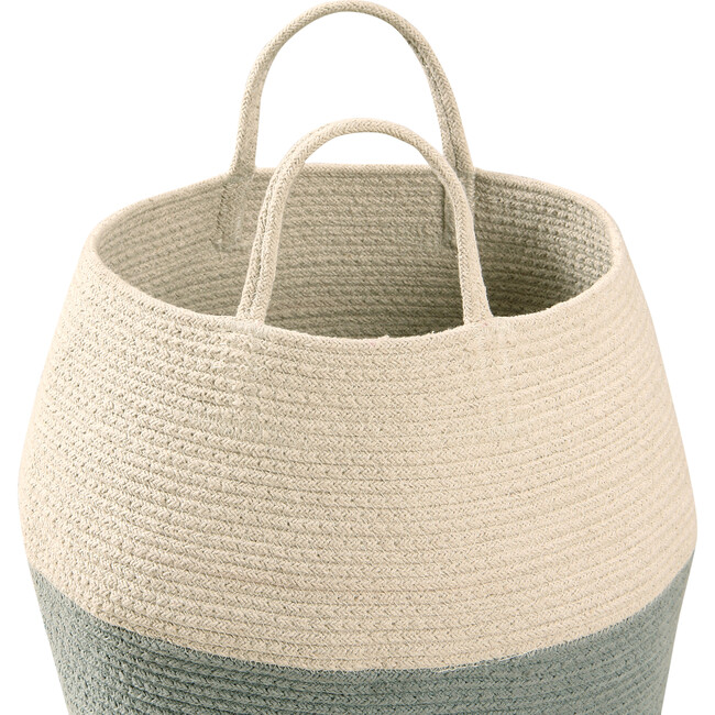 Zoco Vintage Braided Basket, Blue And Natural - Storage - 2