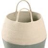 Zoco Vintage Braided Basket, Blue And Natural - Storage - 2