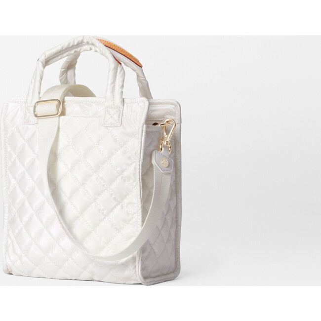Women's Mini Box Tote, Pearl Metallic - Bags - 2