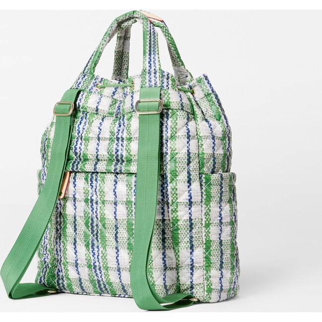 Women's Metro Convertible Backpack, Spring Plaid - Backpacks - 2