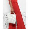 Women's Mini Box Tote, Pearl Metallic - Bags - 4
