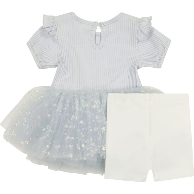 Tutu Top & Bike Short Set, Blue - Mixed Apparel Set - 3