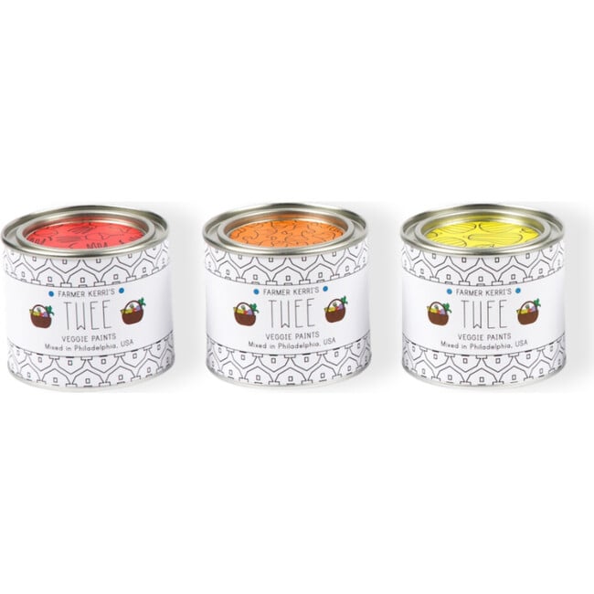 TWEE Veggie Paint Set, Summer Set of 3 - Bubbles/Chalk - 3