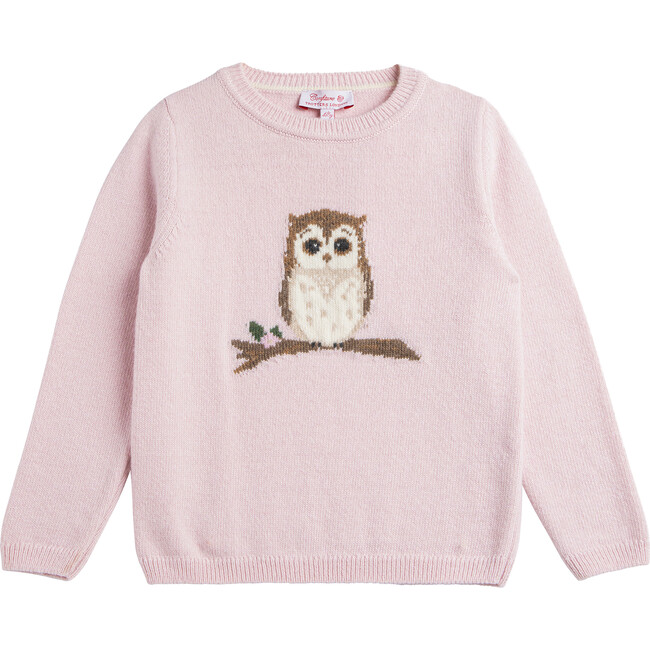 Olivia Owl Sweater, Pink