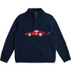 Sebastian Car Half Zip , Navy Marl - Sweaters - 1 - thumbnail