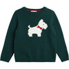 Scottie Boucle Sweater , Forest Green - Sweaters - 1 - thumbnail