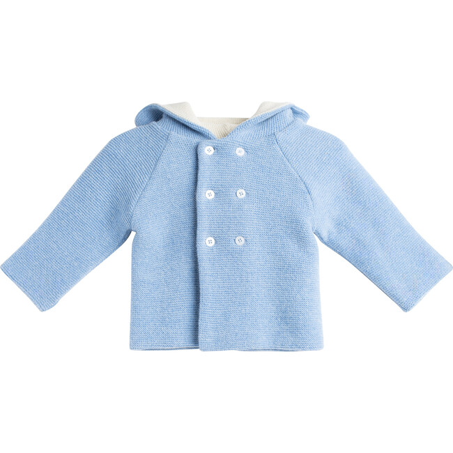 Little Knitted Coat, Blue Marl