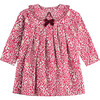 Little Woodland Bunny Pretty Collar Dress, Berry - Dresses - 1 - thumbnail