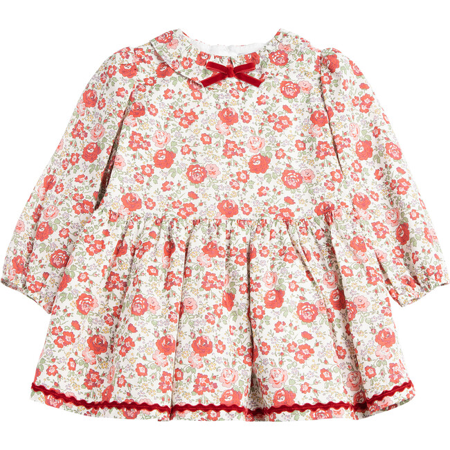 Little Felicite Floral Willow Dress, Red Felicite
