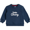 Little Champ Sweatshirt, Navy - Sweatshirts - 1 - thumbnail