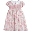 Arabella Bloom Smocked Dress, Pink Floral - Dresses - 1 - thumbnail