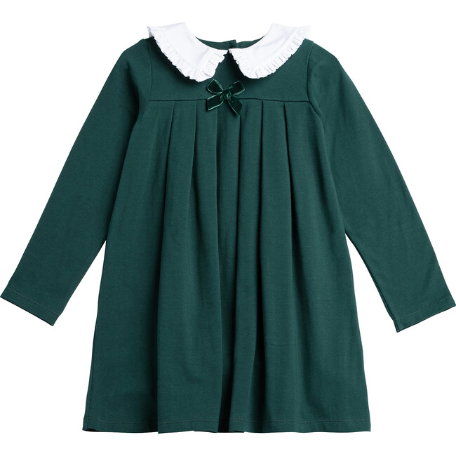 Anna Pie Crust Collar Dress, Green