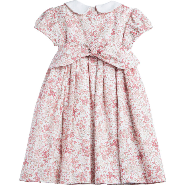 Arabella Bloom Smocked Dress, Pink Floral - Dresses - 3