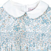 Little Arabella Bloom Smocked Dress, Sea Blue Floral - Dresses - 4
