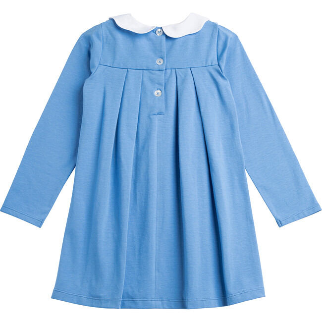 Anna Petal Collar Dress, Azure Blue - Dresses - 2