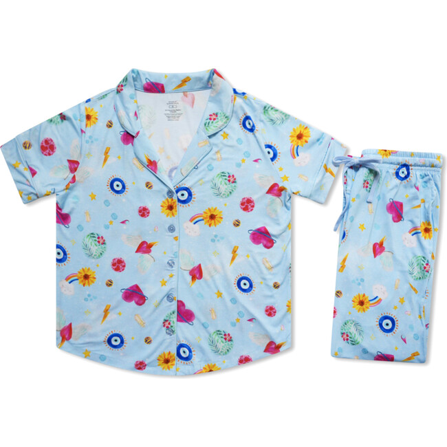 Harper's Nazaar Women's Two-Piece Bamboo Pajama Set, Blue