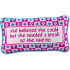 She Needed a Break Needlepoint Pillow - Decorative Pillows - 1 - thumbnail