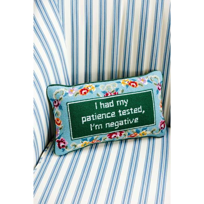 Patience Needlepoint Pillow - Decorative Pillows - 2