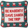 Be Naughty Needlepoint Pillow - Decorative Pillows - 1 - thumbnail