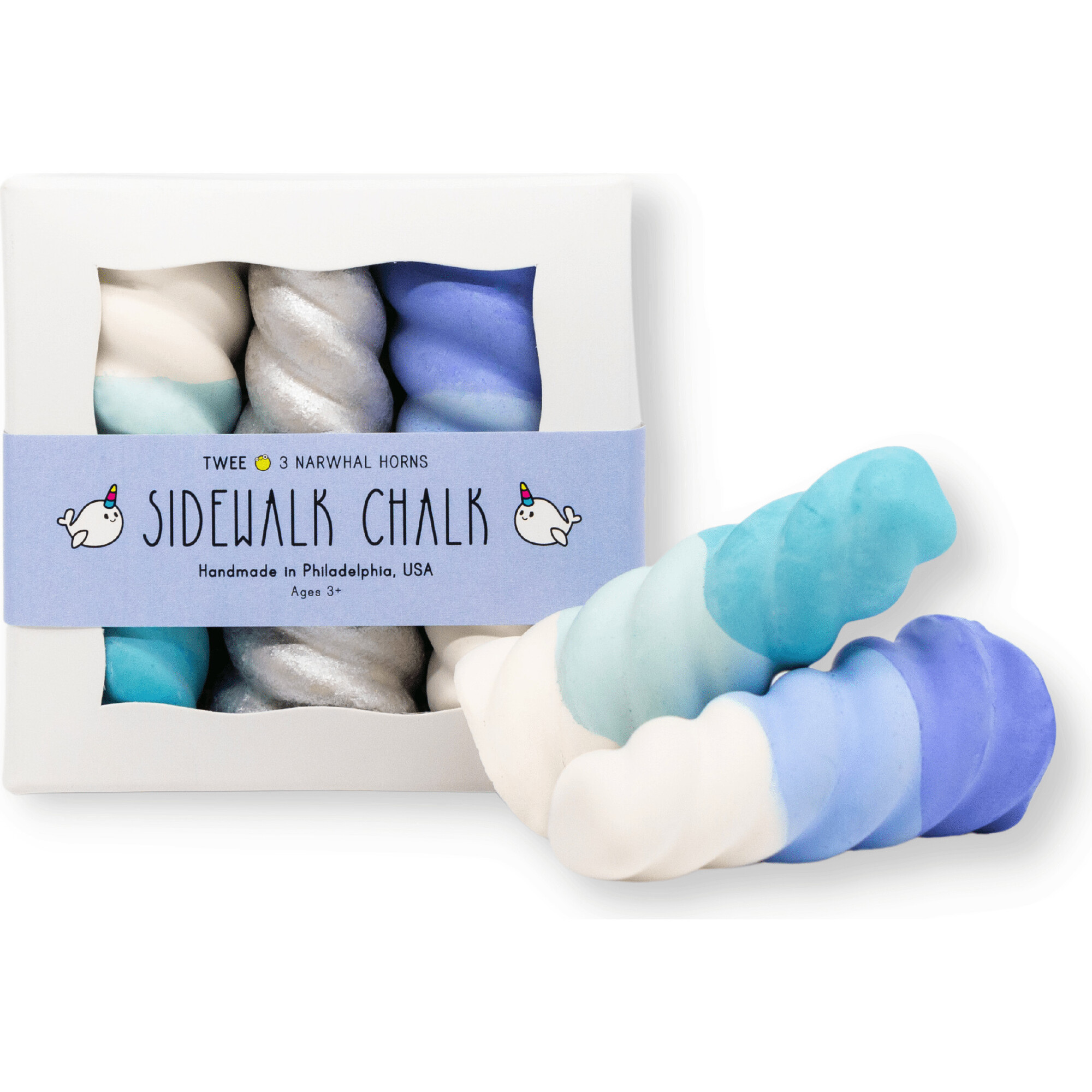 TWEE Ombre Narwhal Horns Handmade Chalk - Bubbles/Chalk - 1