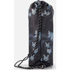 Drawstring Gym Bag, Black Astral Wolf Print - Backpacks - 2