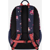 Kids Backpack, Navy Flowery Unicorn Print - Backpacks - 3