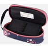 Pencil Case, Navy Flowery Unicorn Print - School Supplies - 3