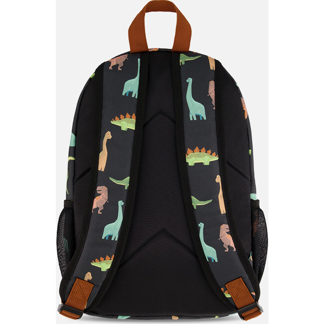 Toddler Backpack, Black With Dinosaurs Print - Backpacks - 3