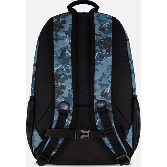 Kids Backpack, Blue And Black Cartography - Backpacks - 3