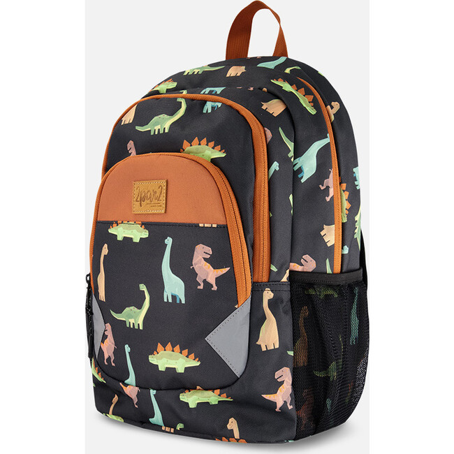 Toddler Backpack, Black With Dinosaurs Print - Backpacks - 5