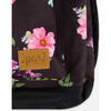 Kids Backpack, Black Botanical Flower Print - Backpacks - 6